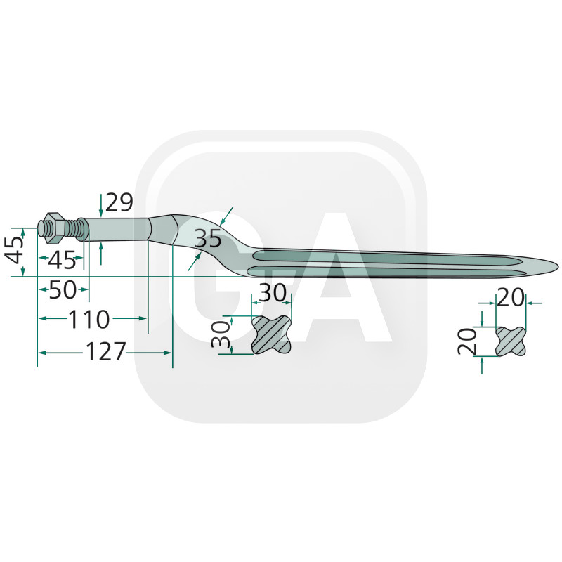 Dent chargeur frontal